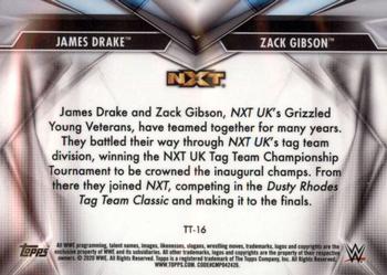 2020 Topps WWE Finest - Finest Tag Teams #TT-16 James Drake / Zack Gibson Back