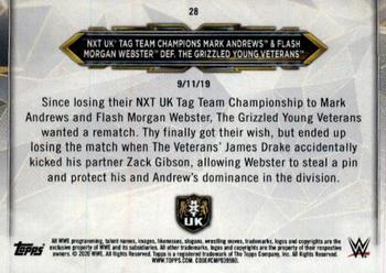2020 Topps WWE NXT - Bronze #28 Mark Andrews / Flash Morgan Webster / The Grizzled Young Veterans Back