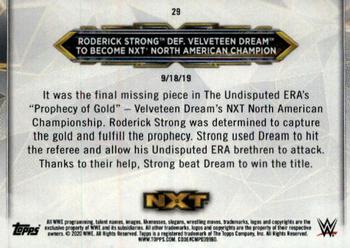 2020 Topps WWE NXT - Bronze #29 Roderick Strong / Velveteen Dream Back