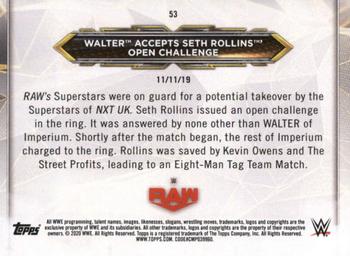 2020 Topps WWE NXT - Bronze #53 WALTER / Seth Rollins Back