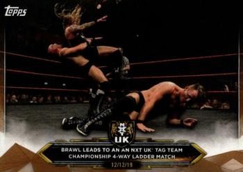 2020 Topps WWE NXT - Bronze #73 Brawl Leads to an NXT UK Tag Team Championship 4-Way Ladder Match Front