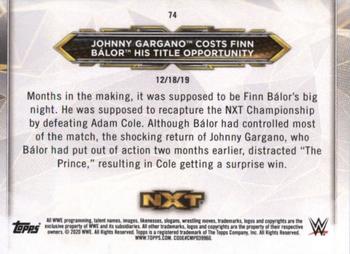 2020 Topps WWE NXT - Bronze #74 Johnny Gargano / Finn Bálor Back