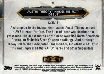 2020 Topps WWE NXT - Bronze #76 Austin Theory Back
