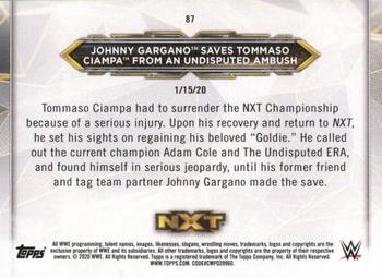2020 Topps WWE NXT - Bronze #87 Johnny Gargano / Tommaso Ciampa Back