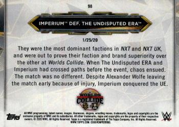 2020 Topps WWE NXT - Bronze #98 Imperium / The Undisputed ERA Back