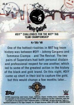 2020 Topps WWE NXT - Johnny Gargano Tribute #JG-4 #DIY Back