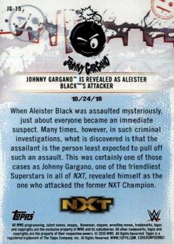 2020 Topps WWE NXT - Johnny Gargano Tribute #JG-15 Johnny Gargano / Aleister Black Back