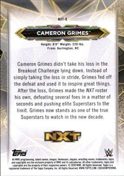 2020 Topps WWE NXT - NXT Roster #NXT-9 Cameron Grimes Back