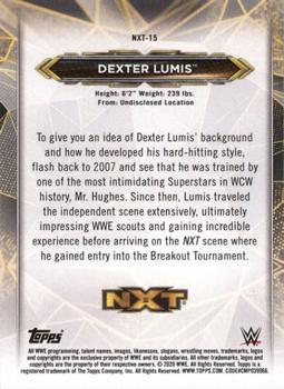 2020 Topps WWE NXT - NXT Roster #NXT-15 Dexter Lumis Back