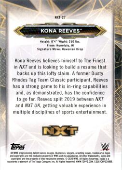 2020 Topps WWE NXT - NXT Roster #NXT-27 Kona Reeves Back