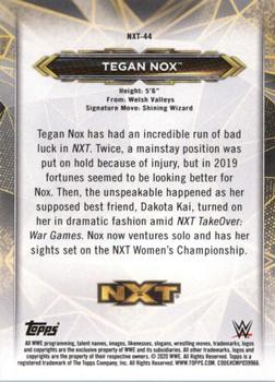 2020 Topps WWE NXT - NXT Roster #NXT-44 Tegan Nox Back