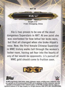 2020 Topps WWE NXT - NXT Roster #NXT-50 Xia Li Back