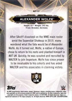 2020 Topps WWE NXT - NXT Roster #NXT-51 Alexander Wolfe Back