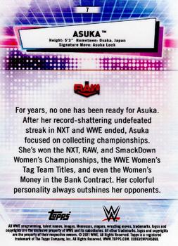 2021 Topps Chrome WWE #7 Asuka Back