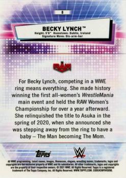 2021 Topps Chrome WWE #8 Becky Lynch Back