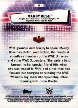 2021 Topps Chrome WWE #28 Mandy Rose Back