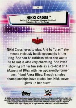 2021 Topps Chrome WWE #31 Nikki Cross Back