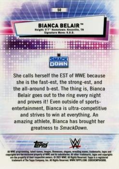 2021 Topps Chrome WWE #50 Bianca Belair Back