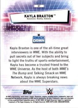2021 Topps Chrome WWE #57 Kayla Braxton Back