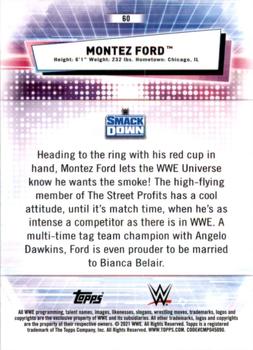 2021 Topps Chrome WWE #60 Montez Ford Back