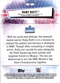 2021 Topps Chrome WWE #65 Ruby Riott Back