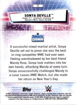 2021 Topps Chrome WWE #71 Sonya Deville Back