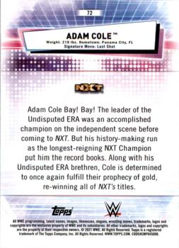 2021 Topps Chrome WWE #72 Adam Cole Back