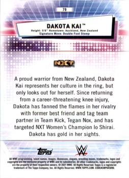 2021 Topps Chrome WWE #79 Dakota Kai Back