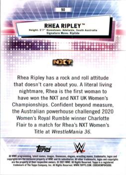 2021 Topps Chrome WWE #90 Rhea Ripley Back