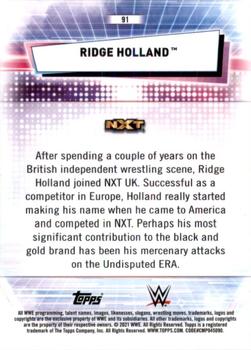 2021 Topps Chrome WWE #91 Ridge Holland Back