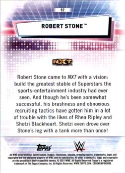 2021 Topps Chrome WWE #92 Robert Stone Back