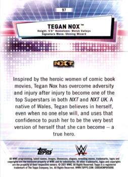 2021 Topps Chrome WWE #97 Tegan Nox Back