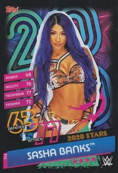 2020 Topps Slam Attax WWE Reloaded - WWE Legends vs 2020 Stars #T14 Sasha Banks Front