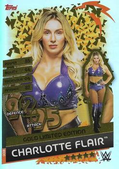2020 Topps Slam Attax WWE Reloaded - Gold Limited Edition #LEXB Charlotte Flair Front