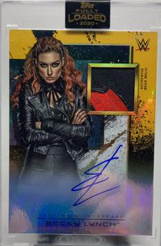 2020 Topps WWE Fully Loaded - Autographed Superstar Gear Relics Gold #SG-BL Becky Lynch Front
