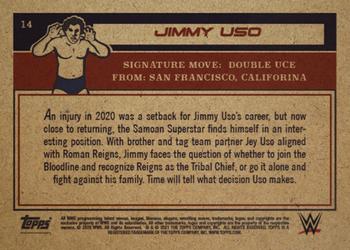 2021 Topps Living WWE #14 Jimmy Uso Back