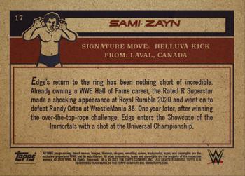 2021 Topps Living WWE #17 Sami Zayn Back