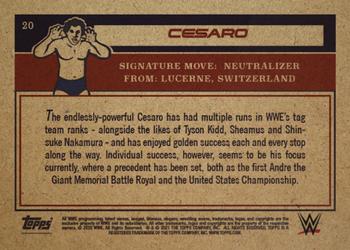 2021 Topps Living WWE #20 Cesaro Back