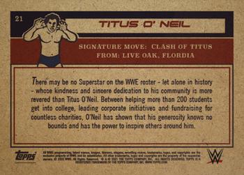 2021 Topps Living WWE #21 Titus O'Neil Back