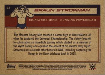 2021 Topps Living WWE #23 Braun Strowman Back