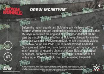2021 Topps Now WWE #1 Drew McIntyre Back