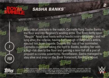 2021 Topps Now WWE #2 Sasha Banks Back
