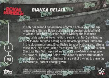 2021 Topps Now WWE #3 Bianca Belair Back