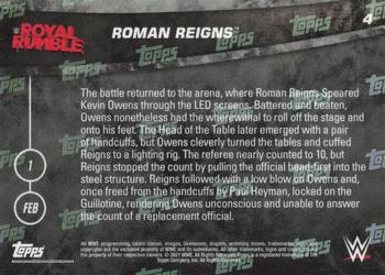 2021 Topps Now WWE #4 Roman Reigns Back