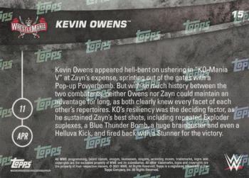 2021 Topps Now WWE #15 Kevin Owens Back
