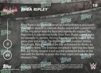 2021 Topps Now WWE #19 Rhea Ripley Back