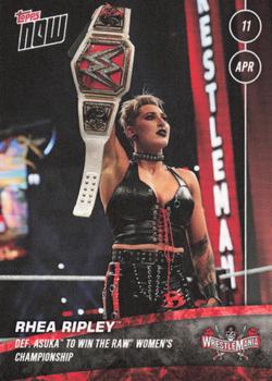 2021 Topps Now WWE #19 Rhea Ripley Front