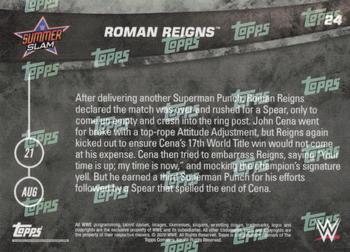 2021 Topps Now WWE #24 Roman Reigns Back