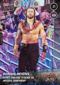 2021 Topps Now WWE #24 Roman Reigns Front