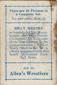 1926 Allen's Wrestlers #NNO Billy Meeske Back